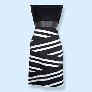 WHBM Striped Pencil Skirt